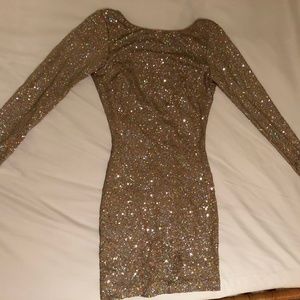 Gold Milena cocktail dress